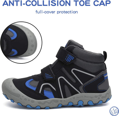 Kids Water Resistant Hiking Boots, Boys Girls anti Collision Anti-Skid Athletic Outdoor Ankle Adventure Trekking Shoes