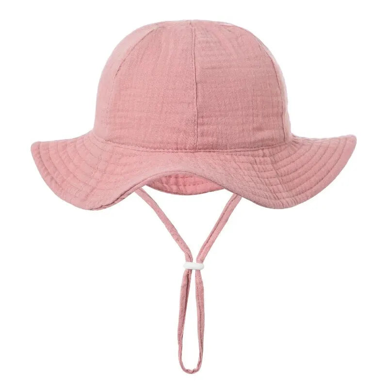 Baby Summer Sun Hat Cartoon Bear Infant Fisherman Cap Toddler Panama Basin Caps Large Brim Visors Outdoor Sunscreen Bonnet 아기모자