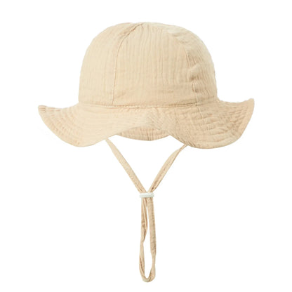 Baby Summer Sun Hat Cartoon Bear Infant Fisherman Cap Toddler Panama Basin Caps Large Brim Visors Outdoor Sunscreen Bonnet 아기모자