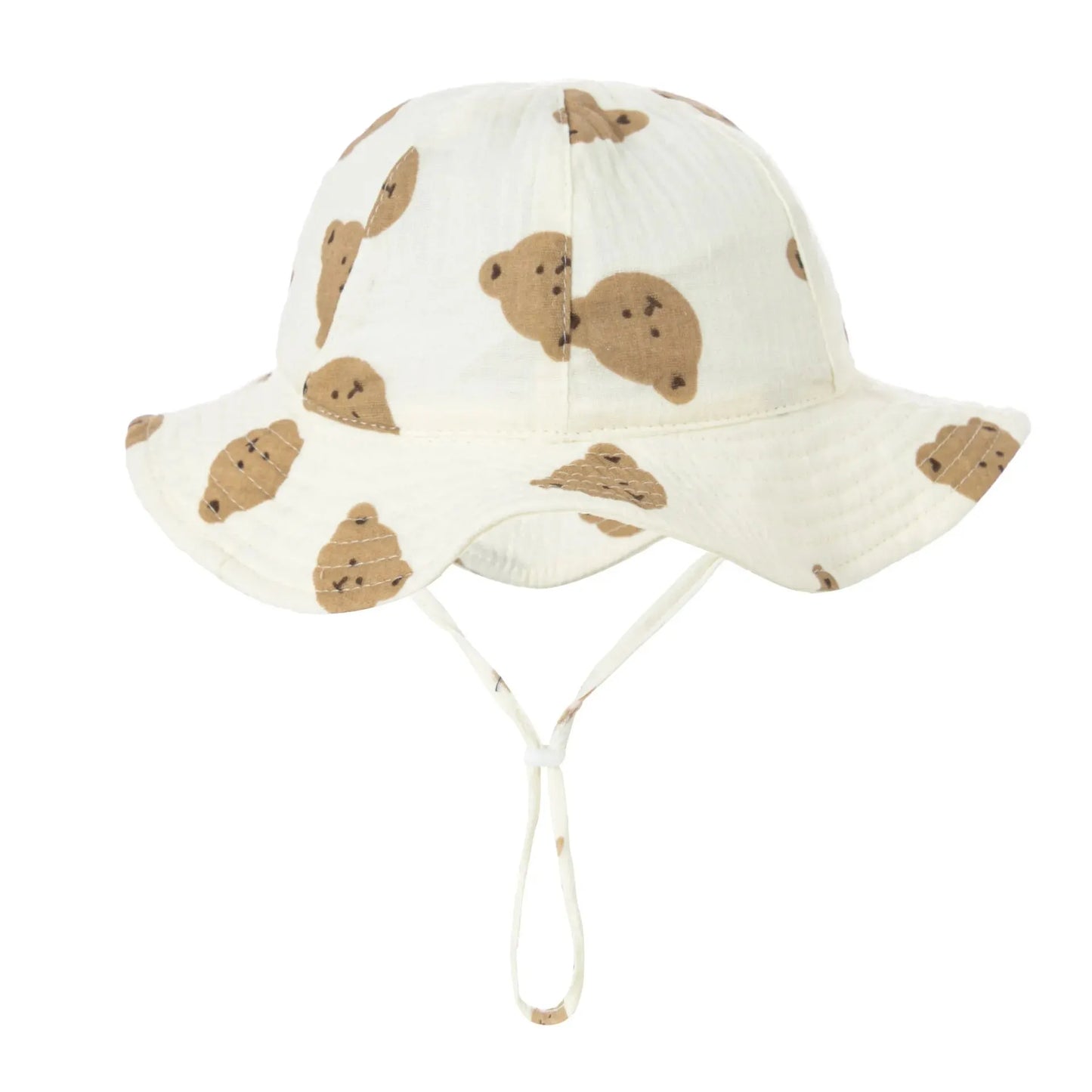 Baby Summer Sun Hat Cartoon Bear Infant Fisherman Cap Toddler Panama Basin Caps Large Brim Visors Outdoor Sunscreen Bonnet 아기모자