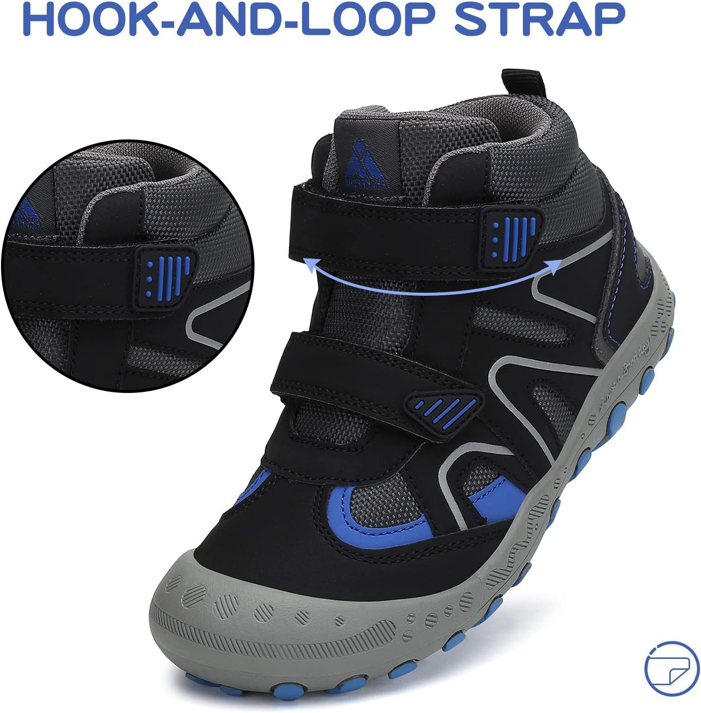 Kids Water Resistant Hiking Boots, Boys Girls anti Collision Anti-Skid Athletic Outdoor Ankle Adventure Trekking Shoes